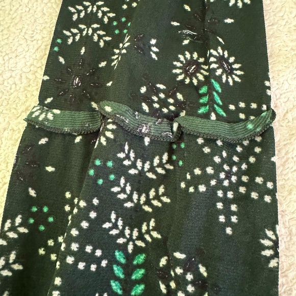 NWOT Macys Style & Co. Small Green Floral Button front tiered mesh peplum hem - Picture 9 of 11